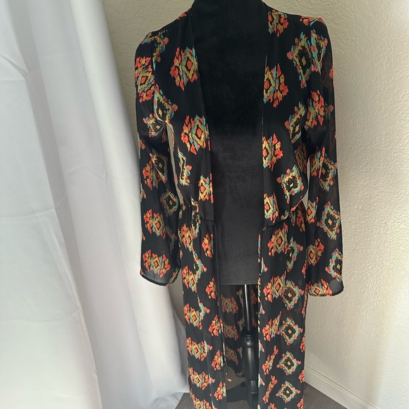 Forever 21 Black and Multicolor Patterned Dress - Picture 8 of 9